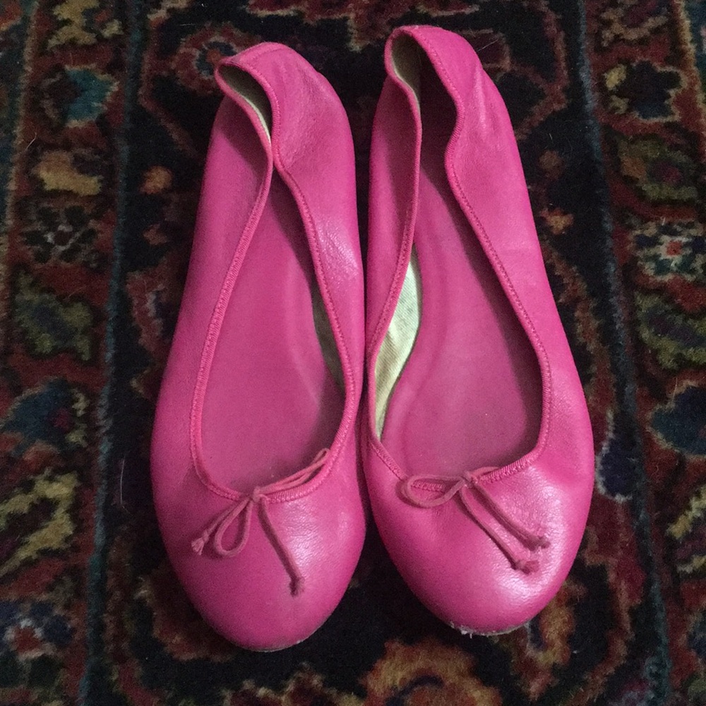 Super soft bright pink ballet flat JCREW J CREW
